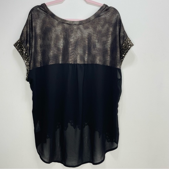 Miss Me Metallic Sequin Top Size L never worn - Picture 2 of 8